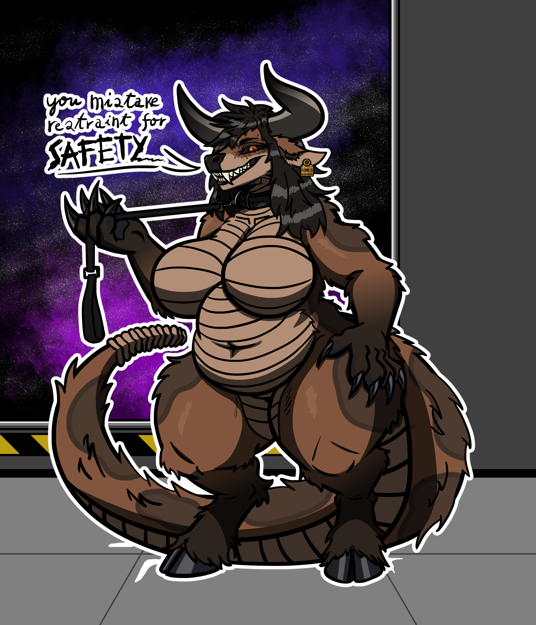 A thicc anthro cow/rattlesnake hybrid.